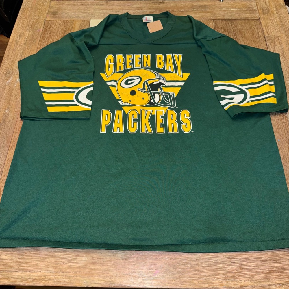 Garan Green Bay Packers Jersey Mens 2XL Green Good Vintage 90s Made in USA